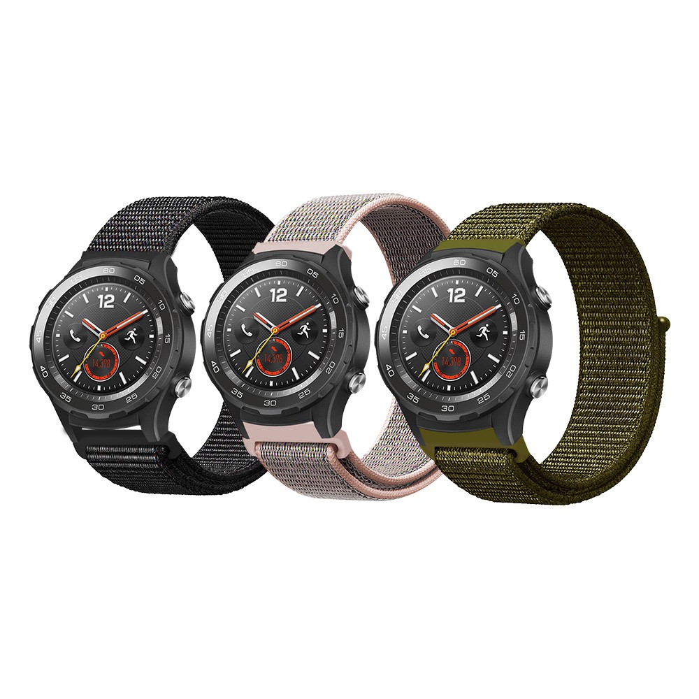 華為HUAWEI GT/GT2 錶帶寬度22mm 尼龍織紋/ 純色矽膠/ 不鏽鋼鍊帶/磁吸 錶帶