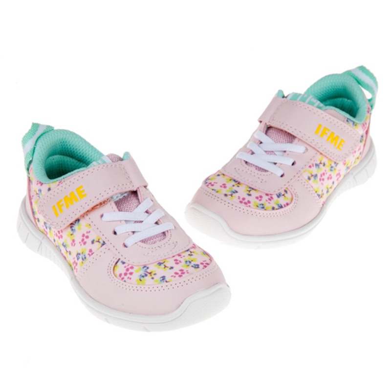 日本IFME童趣碎花粉紅兒童機能運動鞋