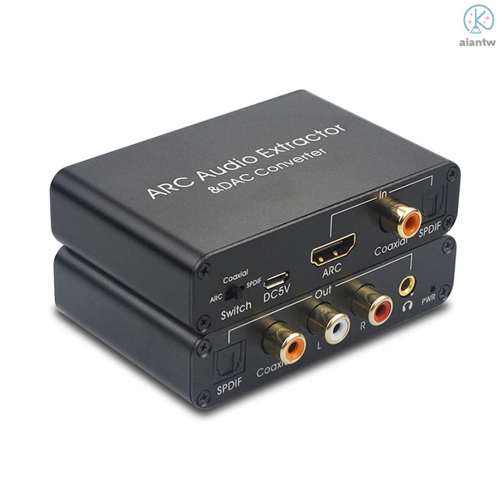 HDMI ARC音頻回傳器DAC音頻適配器光纖同軸3.5耳機轉換器AY80