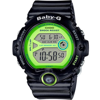 【CASIO】BABY-G 慢跑運動女孩休閒錶-綠面(BG-6903-1B)正版宏崑公司貨