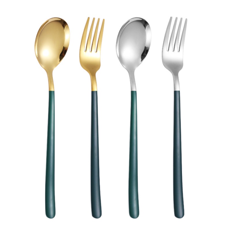 304不鏽鋼餐具 湯匙叉子 韓式 不銹鋼勺子 不銹鋼叉 環保餐具