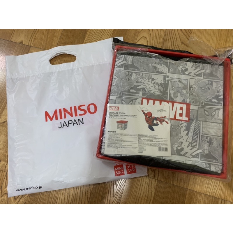 Miniso名創優品 marvel正版授權 蜘蛛人折疊收納椅 置物椅