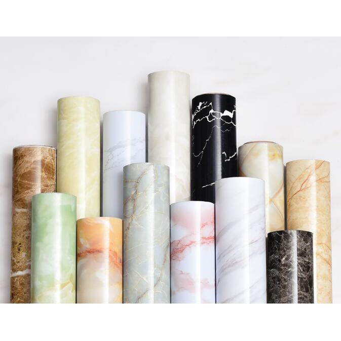 61CM*500CM大热销大理石PVC自粘壁貼浴室廚房櫥櫃台面翻新貼紙撕開即貼 