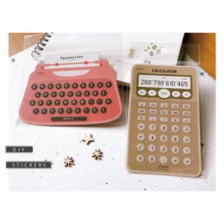 現貨 創意英文數字貼紙 打字機計算機 DIY 手帳裝飾貼紙