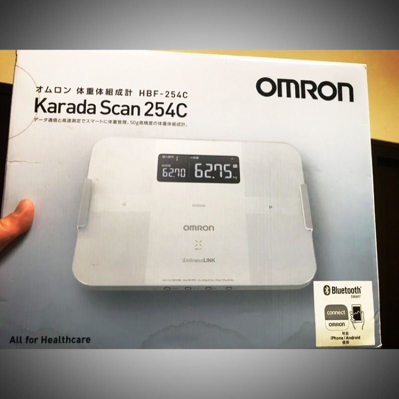 OMRON 歐姆龍藍芽智慧體重體脂計HBF-254C-白色