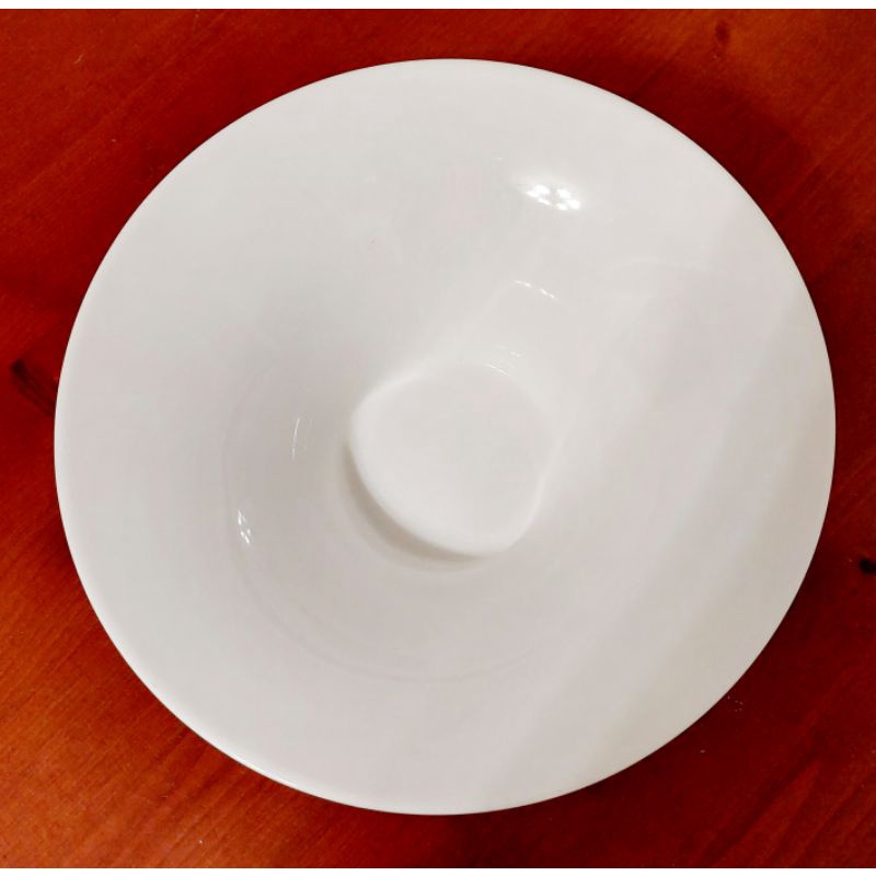 圓形白色陶瓷沙拉碗/湯碗（二手乾淨）