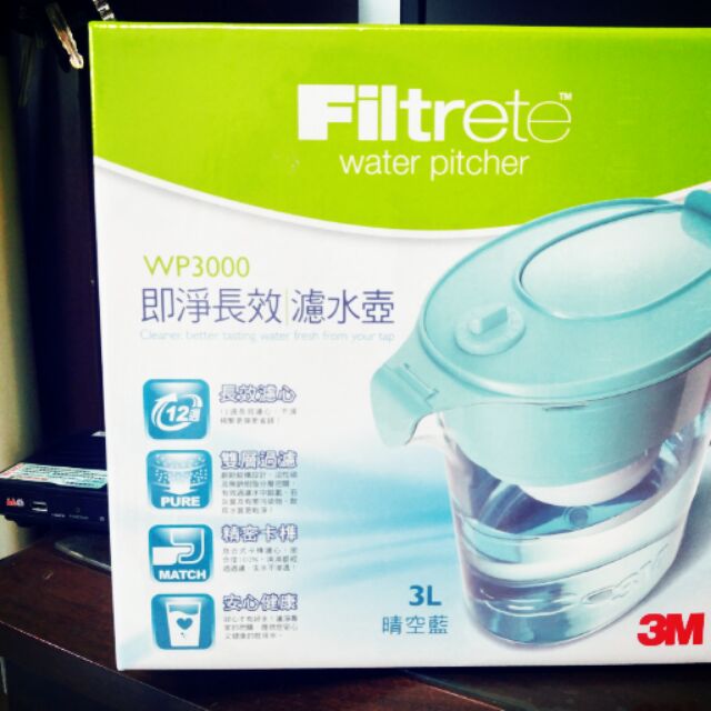 3m 升級版濾水壺 濾芯 filtrete wp3000 即淨長效 晴空藍色