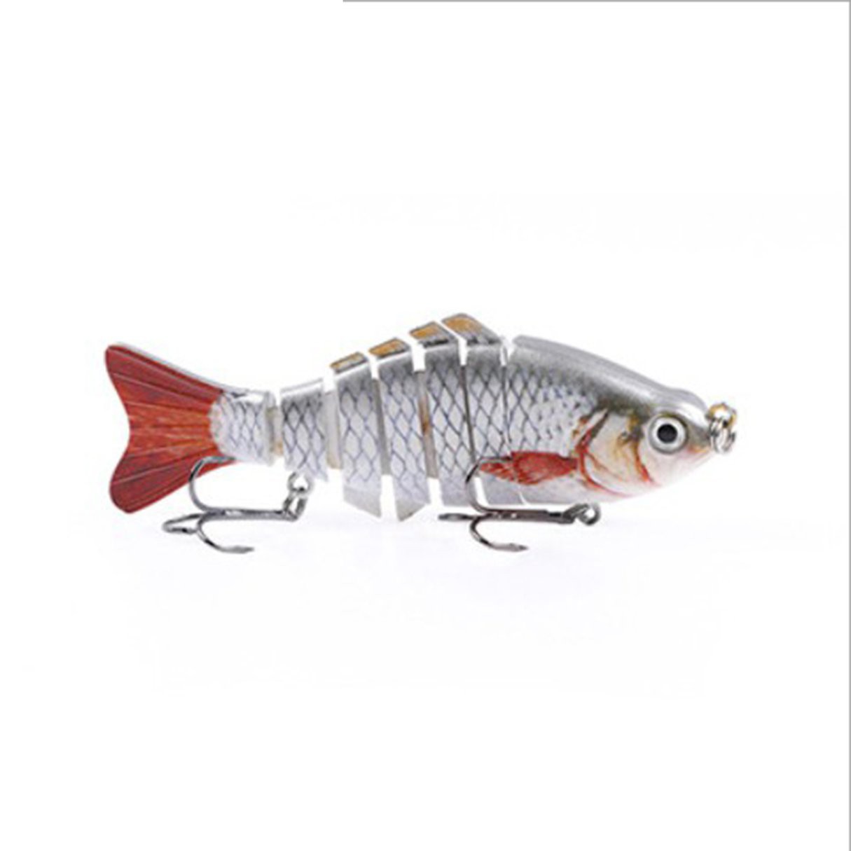 我的多部分模擬栩栩如生的魚餌魚曲柄餌擺動器釣具 蝦皮購物