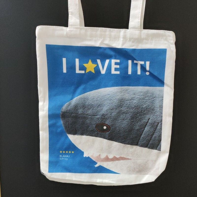 ikea限量鯊魚環保購物提袋