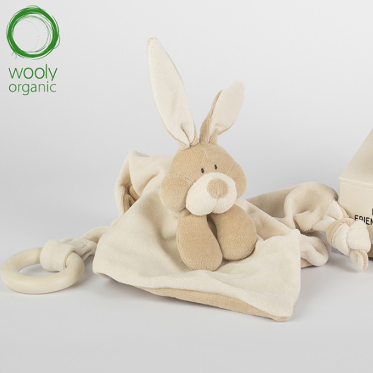 wooly有機棉絨木質固齒環安撫巾