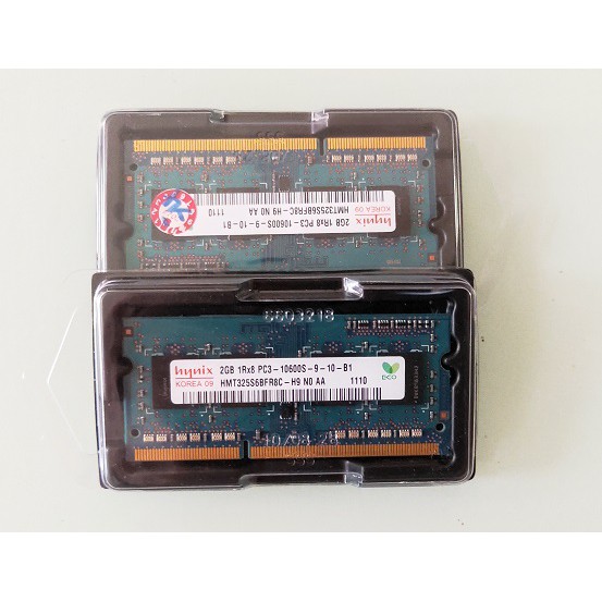 二手筆電 DD3 2GB 1Rx8 PC3-10600S-9-10-B1 記憶體二片