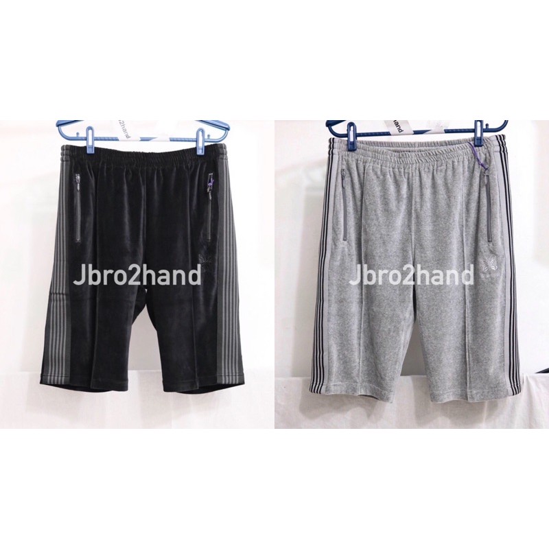 (Jbro2hand) 熱門 Needles 別注款 絨布 灰色/黑色 短褲 日本代購 日本連線