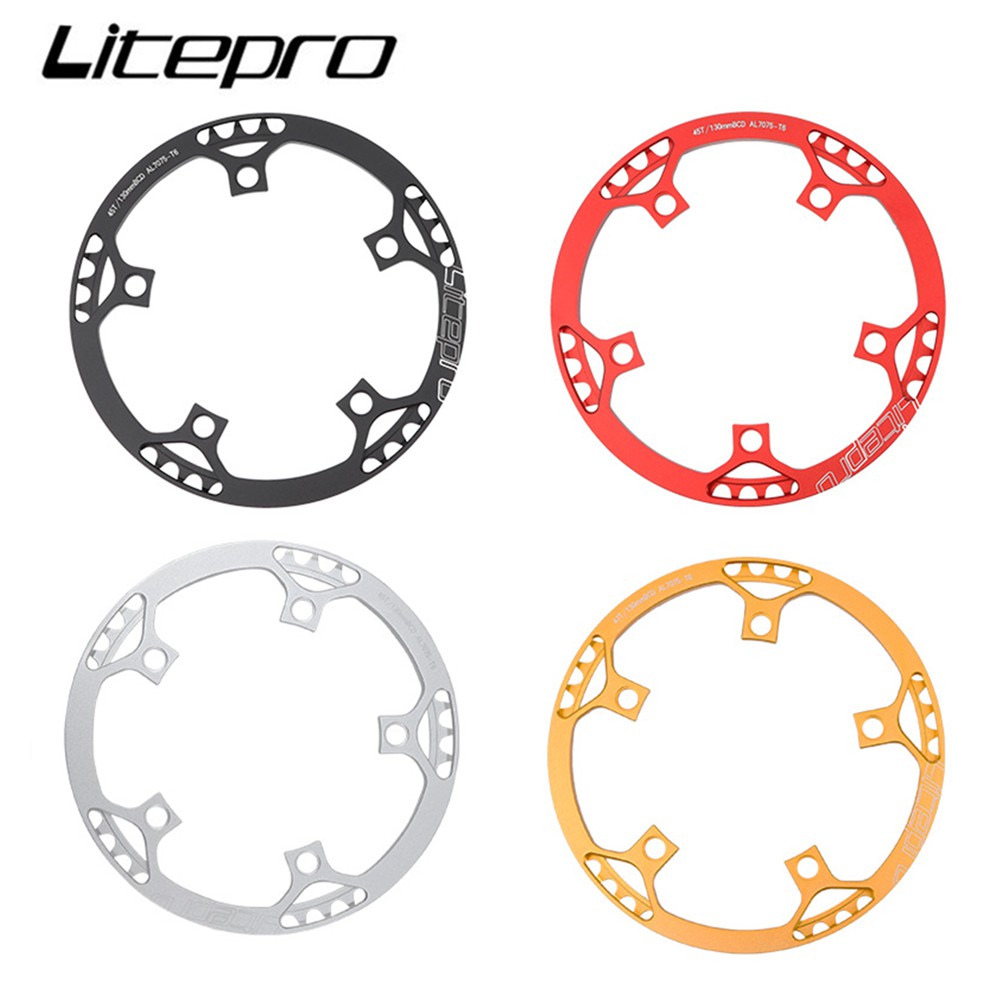 Litepro 56T 58T 鏈輪 BCD130 圓形曲柄組 45T 47T 53T 折疊自行車鏈輪曲柄 BMX 自行