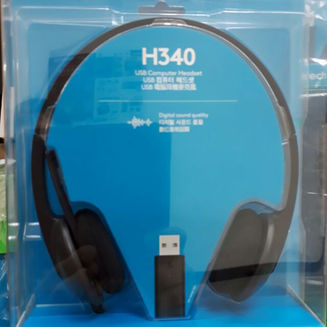 羅技 Logitech H340 耳機麥克風 降噪 隨插即用 USB 立體聲 可調整 多平台 耳麥 黑色 2年保固
