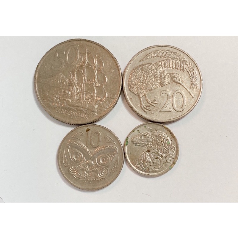 紐西蘭硬幣5分10分20分50分1元 2元