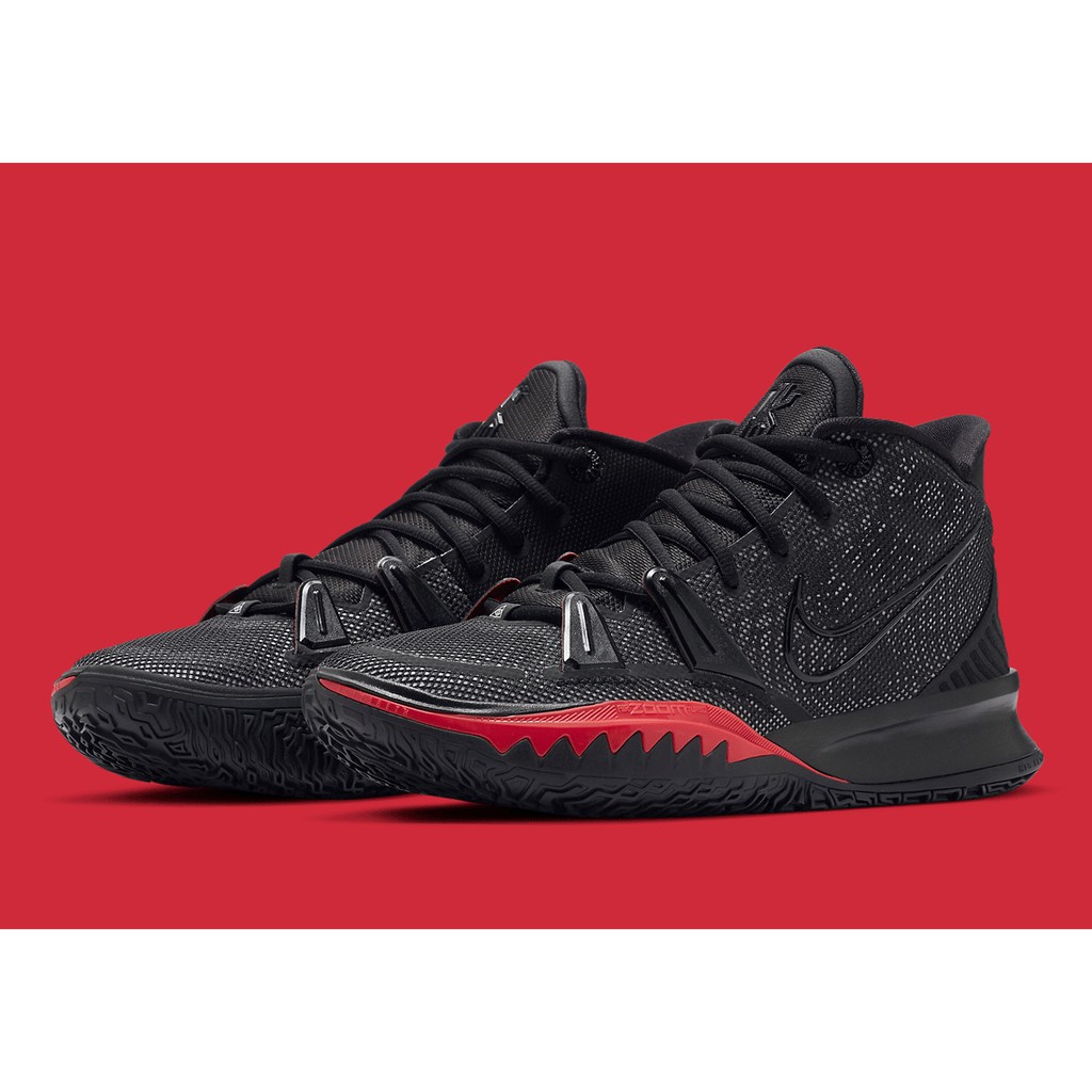kyrie 7 black red