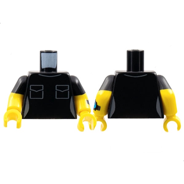 【小荳樂高】LEGO 第22代人偶包 9號 黑色 賞鳥人 身體/上半身 (71032)