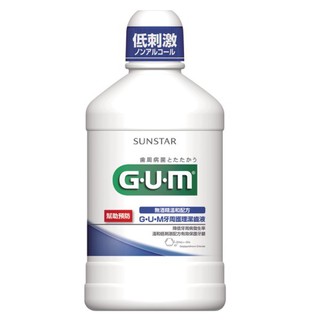 日本 GUM 無酒精 溫和 口氣清新 牙周護理潔齒液 500ml漱口水-草本薄荷
