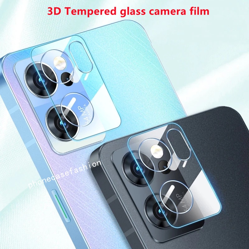 適用於 OPPO A17 A57 A77s A77 4G 5G 透明鋼化玻璃屏幕保護膜的 3D 相機鏡頭保護貼