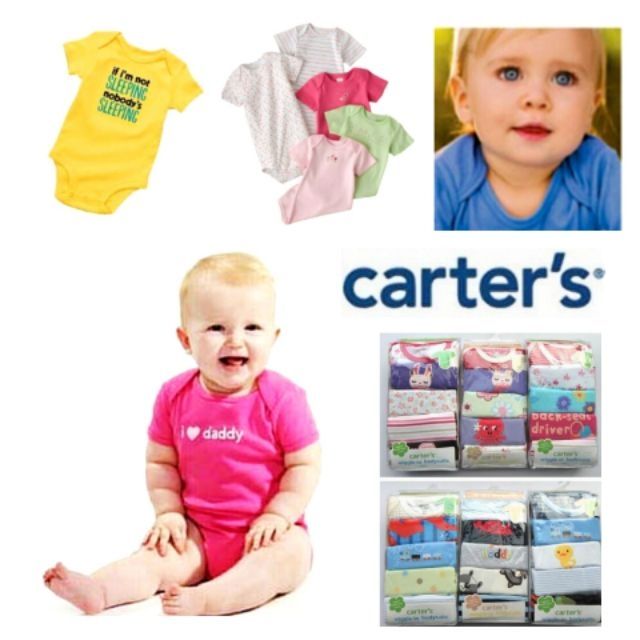 Chi's world~Carter's卡特Danrol有印標無印標 新生兒短袖長袖包屁衣5件組五件組 彌月滿月週歲禮盒