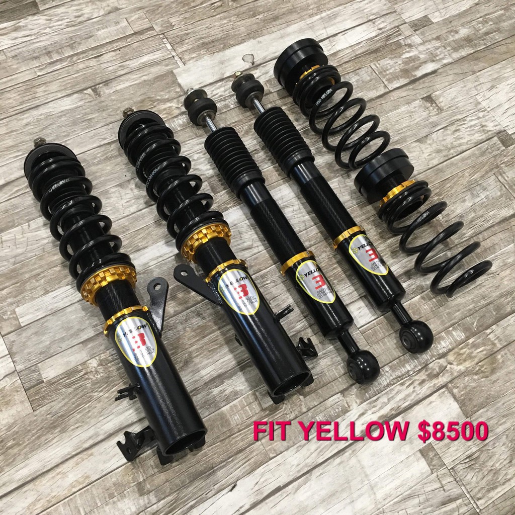 品太 保固四個月 Honda Fit Yellow 高低軟硬可調避震器極新品整新品 蝦皮購物