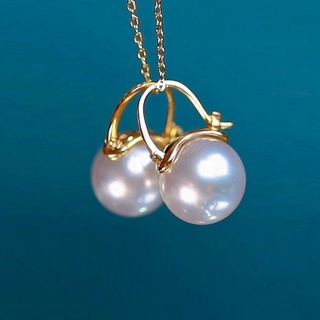 正品 10-11mm 天然珍珠耳環女性氣質簡約淡水珍珠愛迪生鍍金耳扣