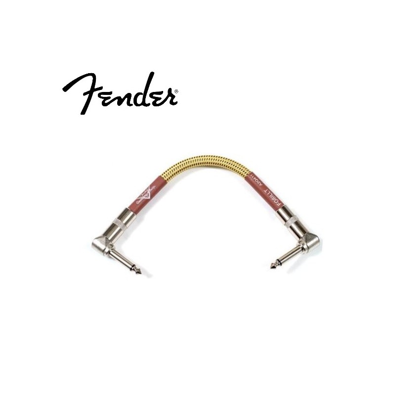 Fender Custom Shop 短導 導線 15cm 超高音質 效果器串接 經典 黑皮/黃皮 公司貨 【宛伶樂器】