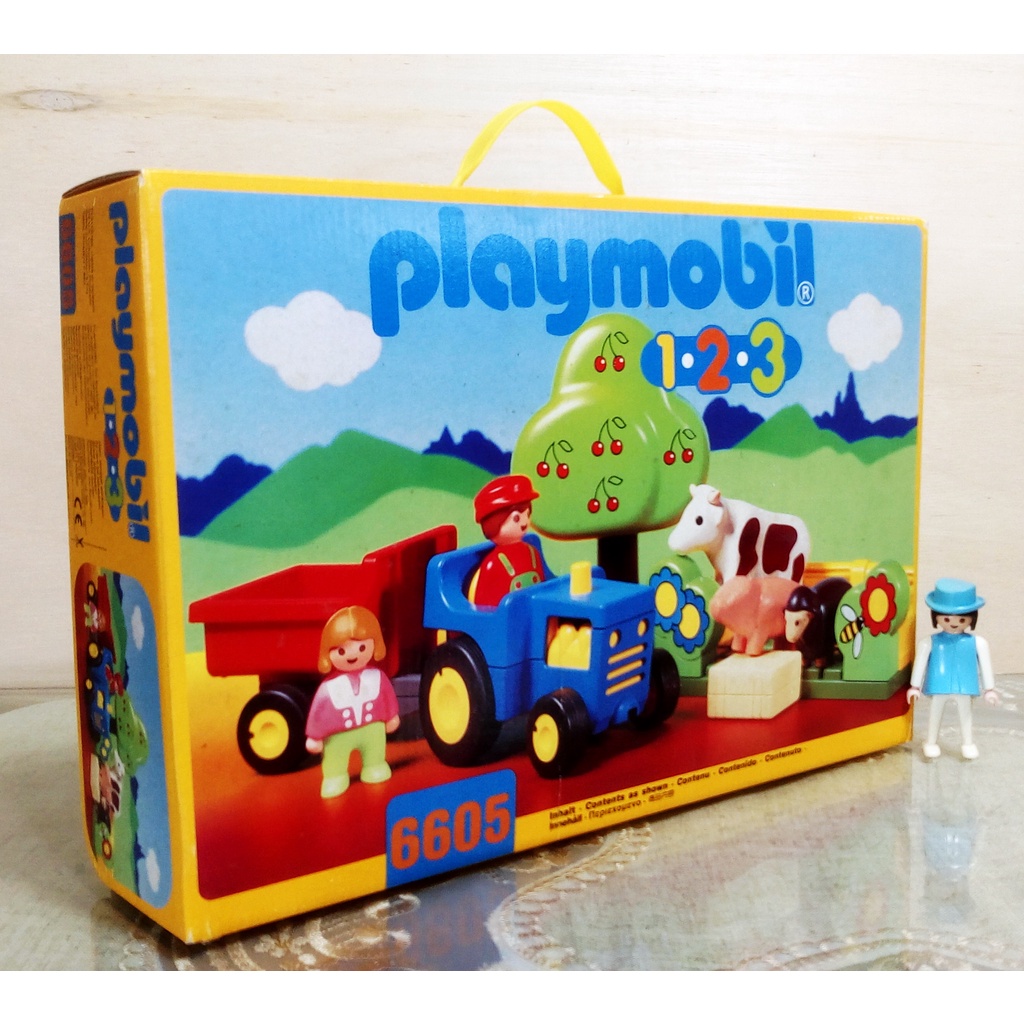 【摩比小棧】德國 PLAYMOBIL #6605 農場禮盒 Play123盒裝系列【摩比老件,盒裝未拆】