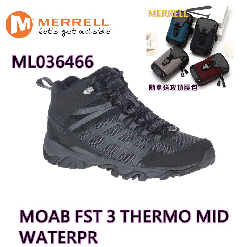 (高折扣)2022美國 MERRELL最新款 MOAB FST 2 MID  多功能 防水 登山鞋健走鞋--女款