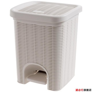 仿藤編腳踏分類垃圾桶創意客廳小紙簍家用衛生間廚房長方形垃圾簍