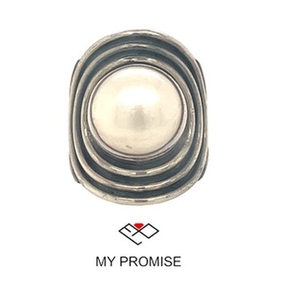 [My Promise鑽誓山盟] 925純銀天然珍珠戒指 銀飾 現貨 母親節