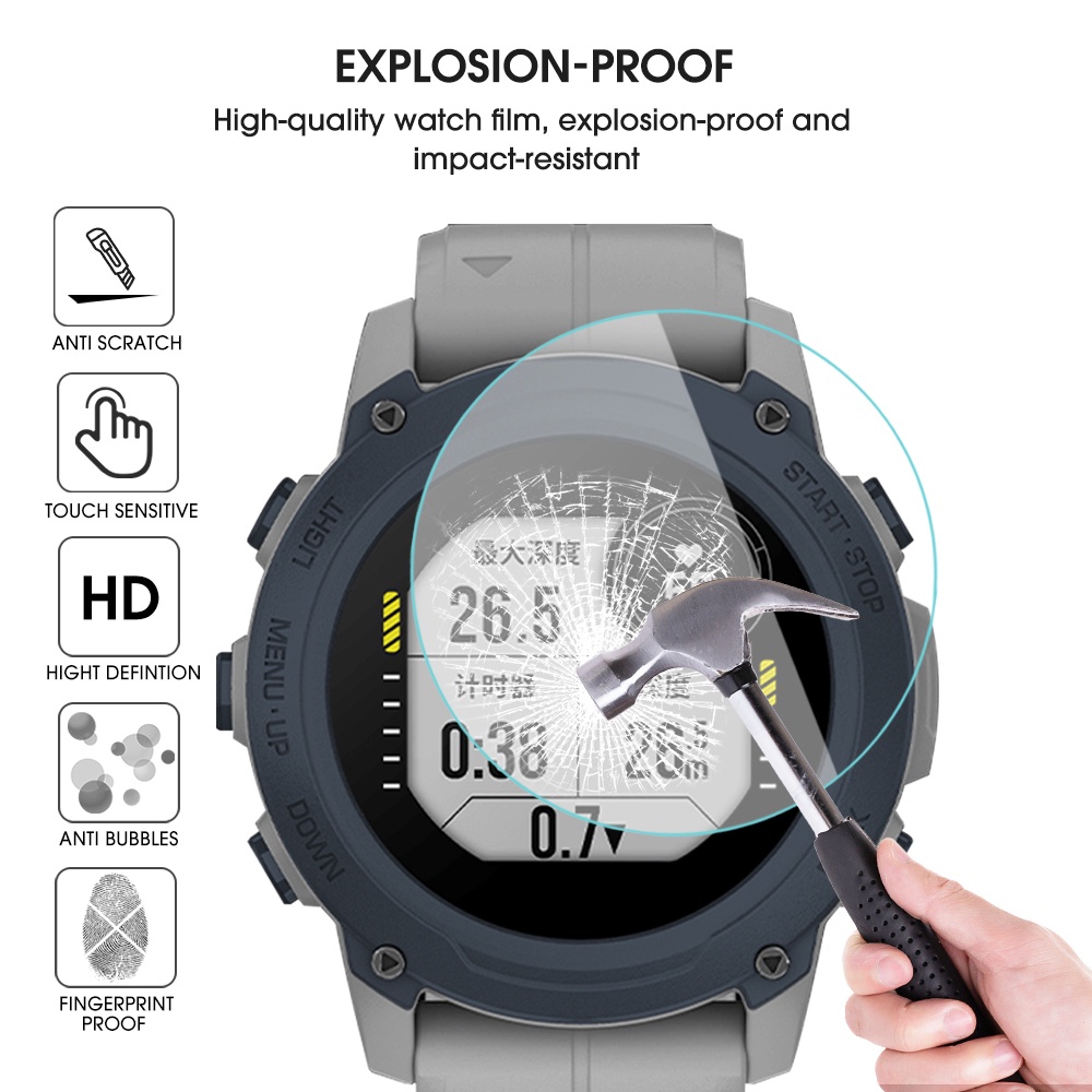【SPG】適用於 Garmin Descent G1 / Smart Watch 防刮屏膜的 1Pc 鋼化玻璃屏幕保護膜