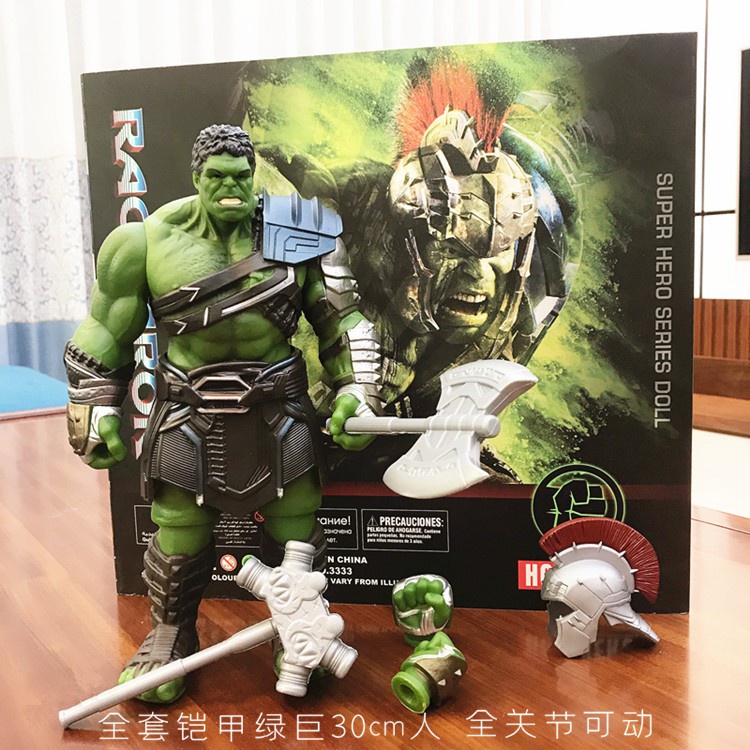 出清 【無敵浩克】   綠人巨人  復仇者聯盟    戰鬥鎧甲版  模型 擺件可動 人偶  手辦  玩具   30CM