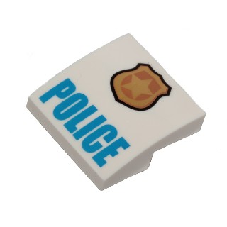 LEGO 樂高 白色 金牌 徽章 警察 POLICE印刷磚 15068pb046a