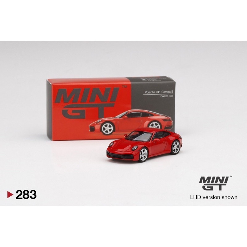 🐮現貨~1/64 MINI GT #283 Porsche 911(992) Carrera S 紅色
