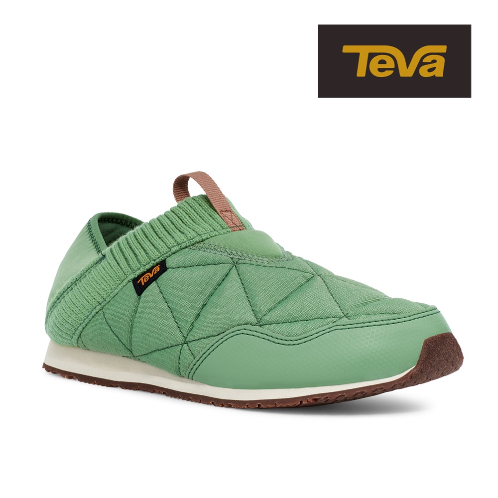 【TEVA】女 ReEmber 兩穿式防潑水菠蘿麵包鞋休閒鞋懶人鞋-青綠色 (原廠現貨)