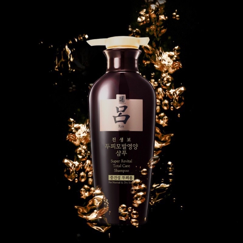 韓國 Ryo呂 漢方頂級滋養舒敏(黑瓶金蓋)洗髮精/潤髮乳 400ml