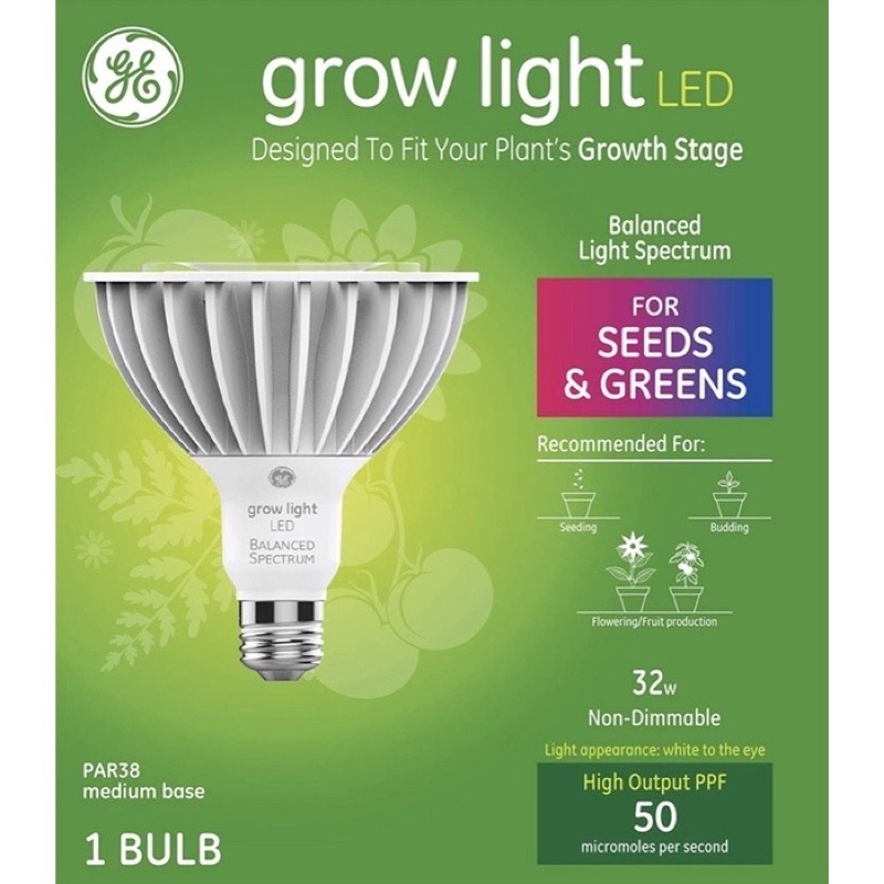 《那間觀葉植物店》GE奇異植物LED燈泡 ( 32W / E27接頭 )