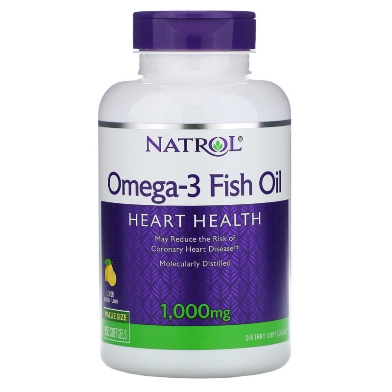 natrol 美國原裝 Omega-3 魚油，天然檸檬味，1,000 毫克，150 粒軟膠囊