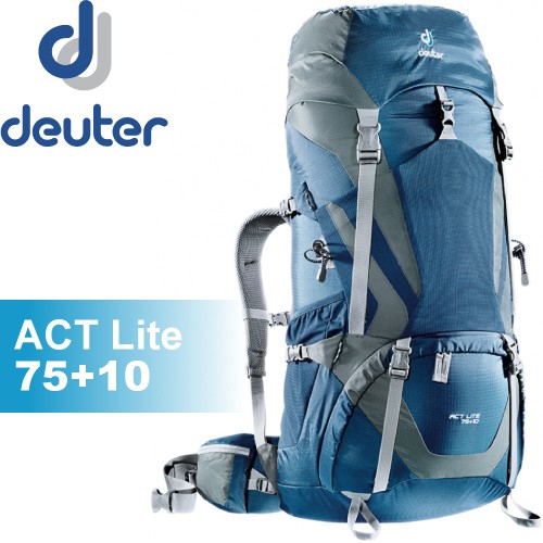 Deuter 德國 ACT Lite 75+10 SL 拔熱式透氣背包《藍/灰》背包/登山/健行/434031/悠遊山水