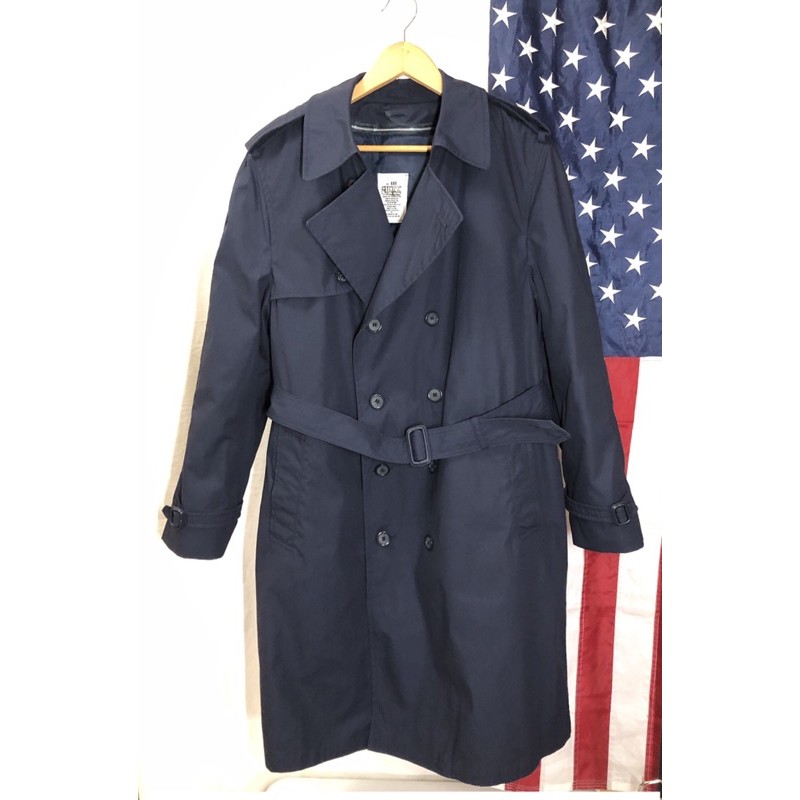 #189🇺🇸美軍公發 空軍 US AIR FORCE 全天候大衣 風衣外套含內裡 （藍色）尺寸 44R 美軍流出品