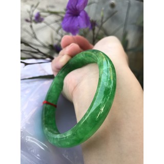 AAA+天然翡翠玉手環～《全綠1款》～～手圍19號（舒服）、手圍19.5號（合手），內徑60mm寬12厚7mm，全綠玉鐲