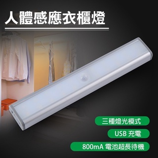 ◇光緣電品◆ USB 充電雙排人體感應燈（白光+暖光） 櫥櫃燈