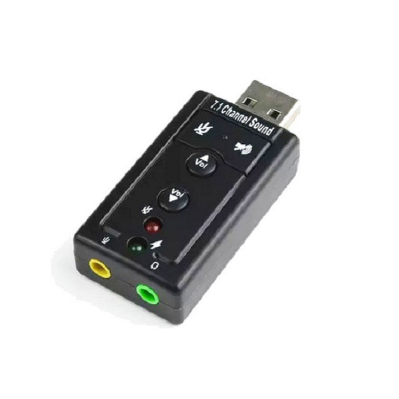 盒裝 模擬7.1聲道動感音效外置USB音效卡 麥克風家用USB音效卡