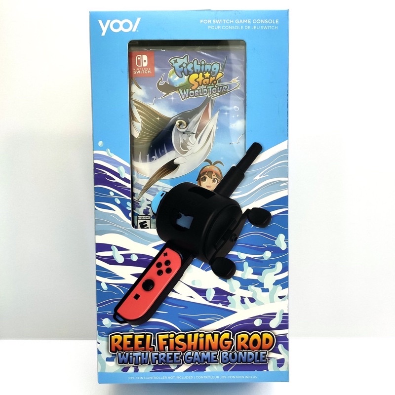 《二手》任天堂Switch釣魚明星 世界巡迴賽 遊戲片+釣竿（中文版）