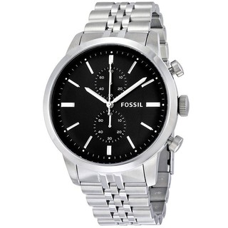 FOSSIL FS4784 手錶 48mm 黑面盤 大錶面 鋼帶 計時 男錶 女錶