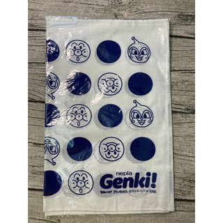 『現貨』日本 正品 麵包超人 純棉 手巾 手帕 布料 genki 限定 非賣品 細菌人 紅精靈 白色 藍色 圓點 點點