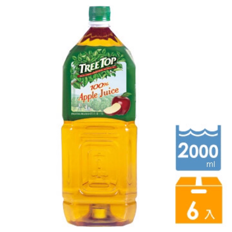 Treetop》樹頂蘋果汁(2Lx6瓶)