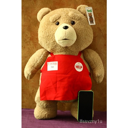 【動漫布偶/毛絨公仔】正版Ted泰迪熊粗口熊毛絨公仔圍裙熊玩偶玩具聖誕節生日禮物