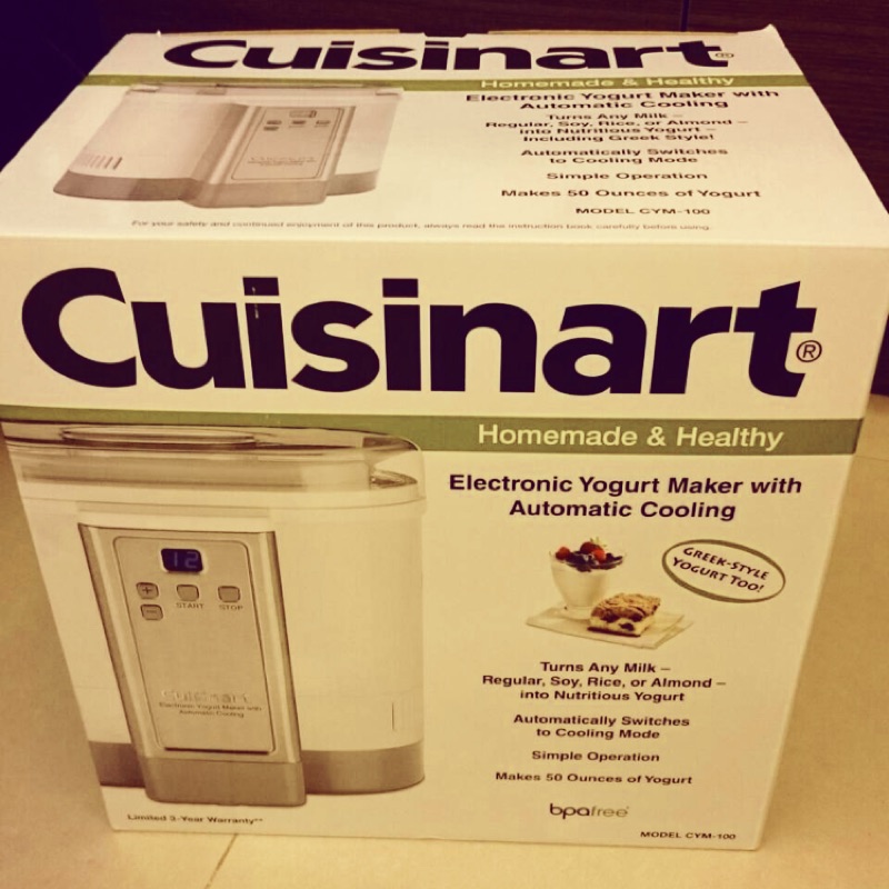 全新 Cuisinart CYM-100 優格機 優格製作 Electronic Yogurt Maker